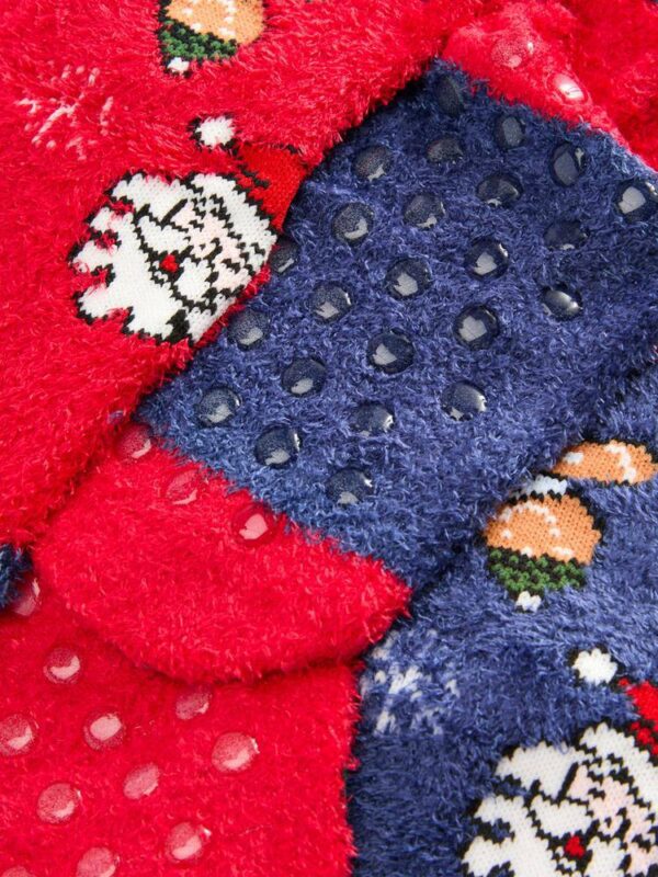 Шкарпетки дитячі м'які "Новорічні Пряники" Primark зі стоперами (1 пара)