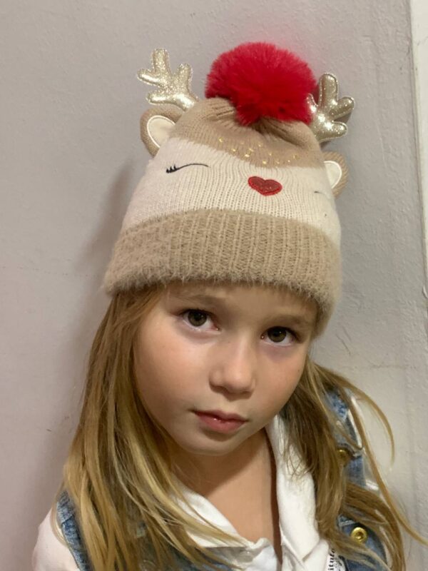 Шапка-Біні дитяча Primark "Оленя" з помпоном