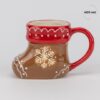 Чашка керамічна Новорічна "Пряниковий чобіток" 400 мл