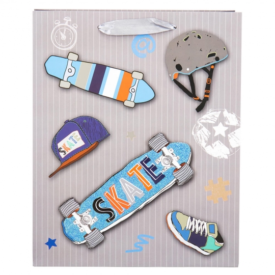 Пакет подарунковий "M" (26*32*10) "Космічні історії" мікс