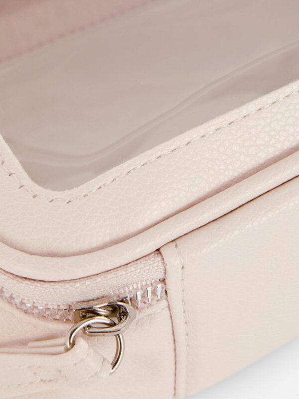 Косметичка Primark прямокутна прозора з бежевим обідком