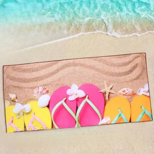 Рушник пляжний "Шльопанці" (90х180 см)