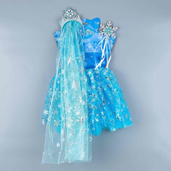 Костюм карнавальний дитячий "Сніжна Королева" спідниця та аксесуари