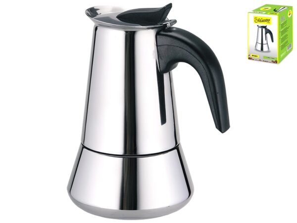 Кавоварка гейзерна Maestro 100 мл/ 2 порції нержавіюча сталь (газ/електрика)