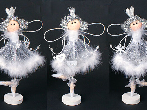 Ялинкова прикраса/ Декор "Янгол на підставці" 30 см