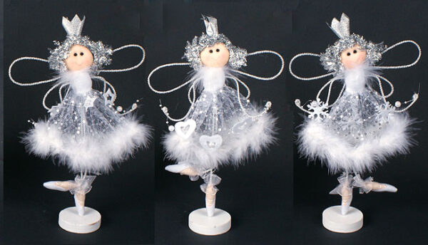 Ялинкова прикраса/ Декор "Янгол на підставці" 30 см