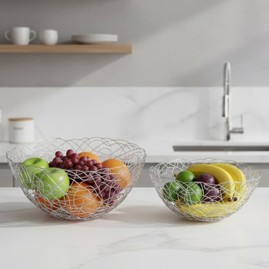 Фруктівниця "Срібне мереживо" 27,5*10,5 см набір 2 шт