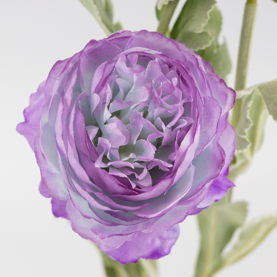 Штучна гілка ранункулюс 3 бутони 50 см фіолетовий