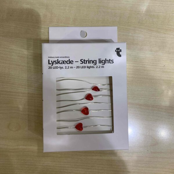 Гірлянда портативна "Червоні серця" Tiger 20 LED 2.2 m