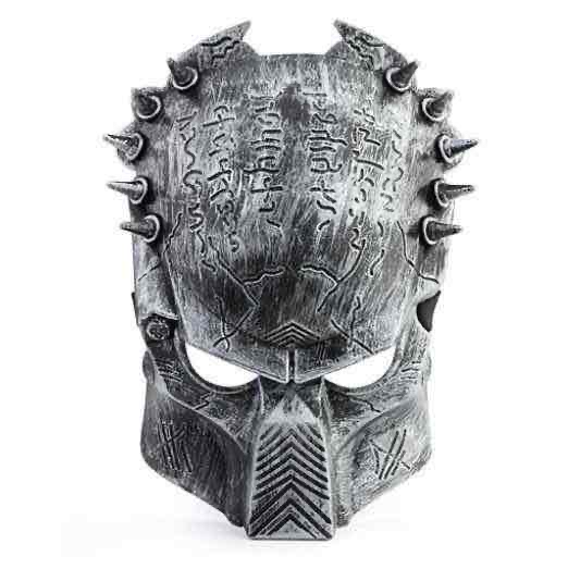 Маска на Хелловін "Хижак" срібна