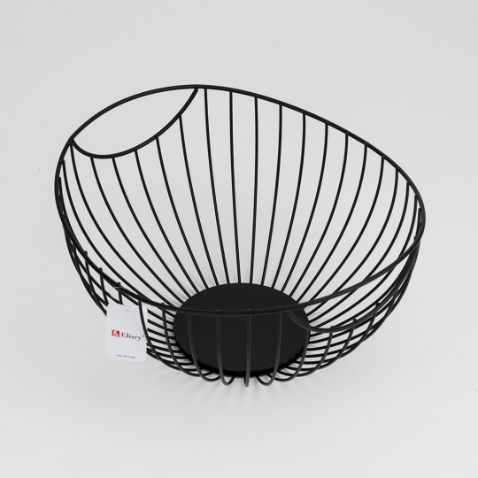 Фруктівниця металева "Елеганс" 26*13 см чорна