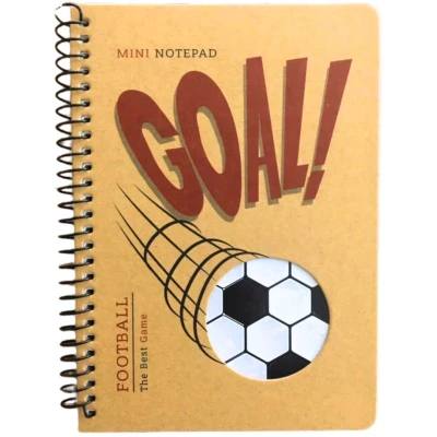 Блокнот В6 Bourgeois "Goal!" крафт спіраль 80 арк.