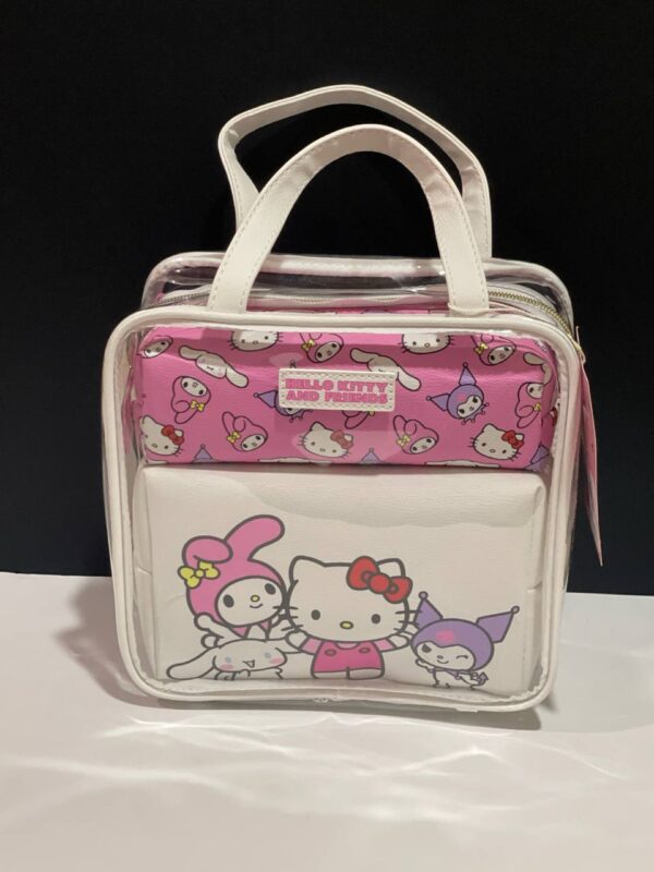Набір косметичок Primark "Hello Kitty" прозора/рожева/біла 3 в 1