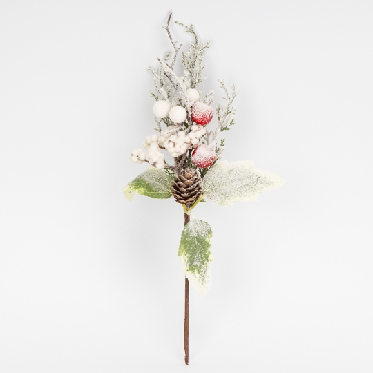 Декоративна гілка "Сніжна фантазія" 30 см