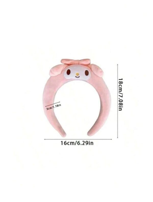 Обруч для волосся плюшевий "Hello Kitty & Friends/ Куромі" чорний/ фіолетовий