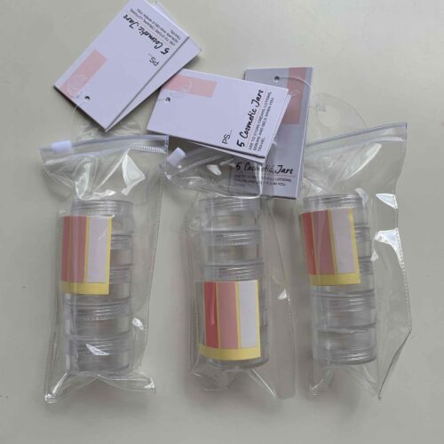 Набір дорожніх баночок 5 в 1 в косметичці Primark (для кремів)