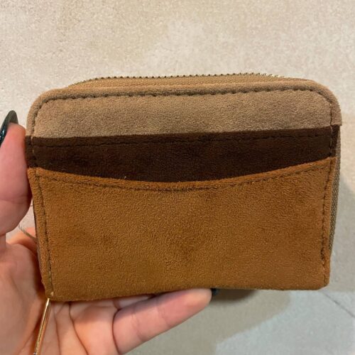 Гаманець компактний з ефектом замші Primark коричневий