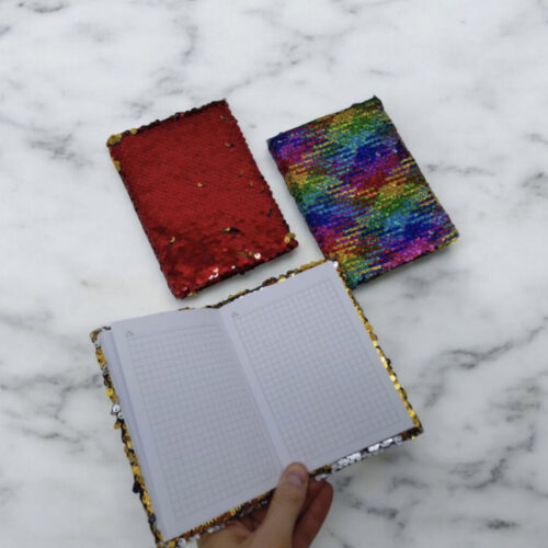 Блокнот А6 з паєтками, 80 аркушів