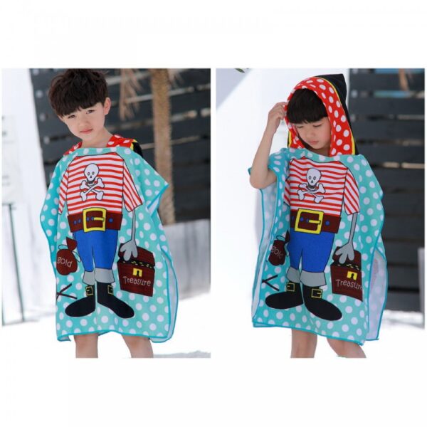 Рушник-Пончо з мікрофібри (60х60 см) "Sponge Bob"