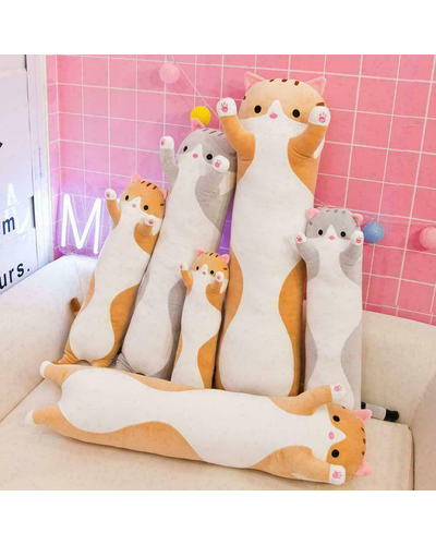 М'яка Іграшка-Батон "Кіт" 70 см подушка-обнімашка