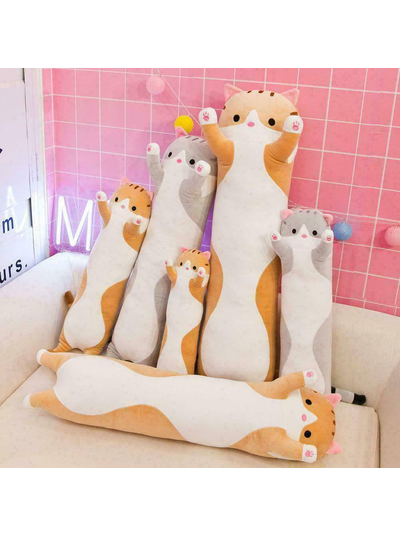 М'яка Іграшка-Батон "Кіт" 70 см подушка-обнімашка