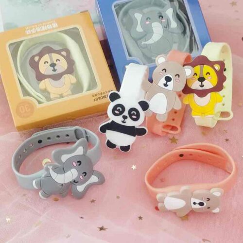 Браслет від  комарів силіконовий з аромамаслами "Звірятка"