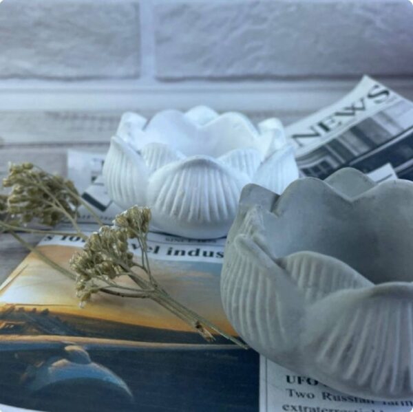 Підсвічник гіпсовий "Лотос" 5C мікс 8*4,5 см