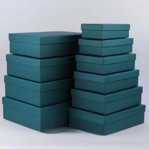 Коробка подарункова прямокутна смарагдова №5  (26*18,5*7,5 см)