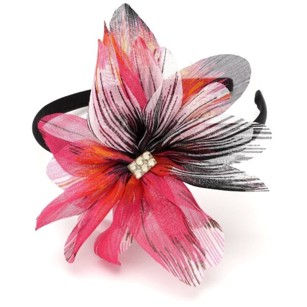 Обруч для волосся з квіткою мікс кольорів