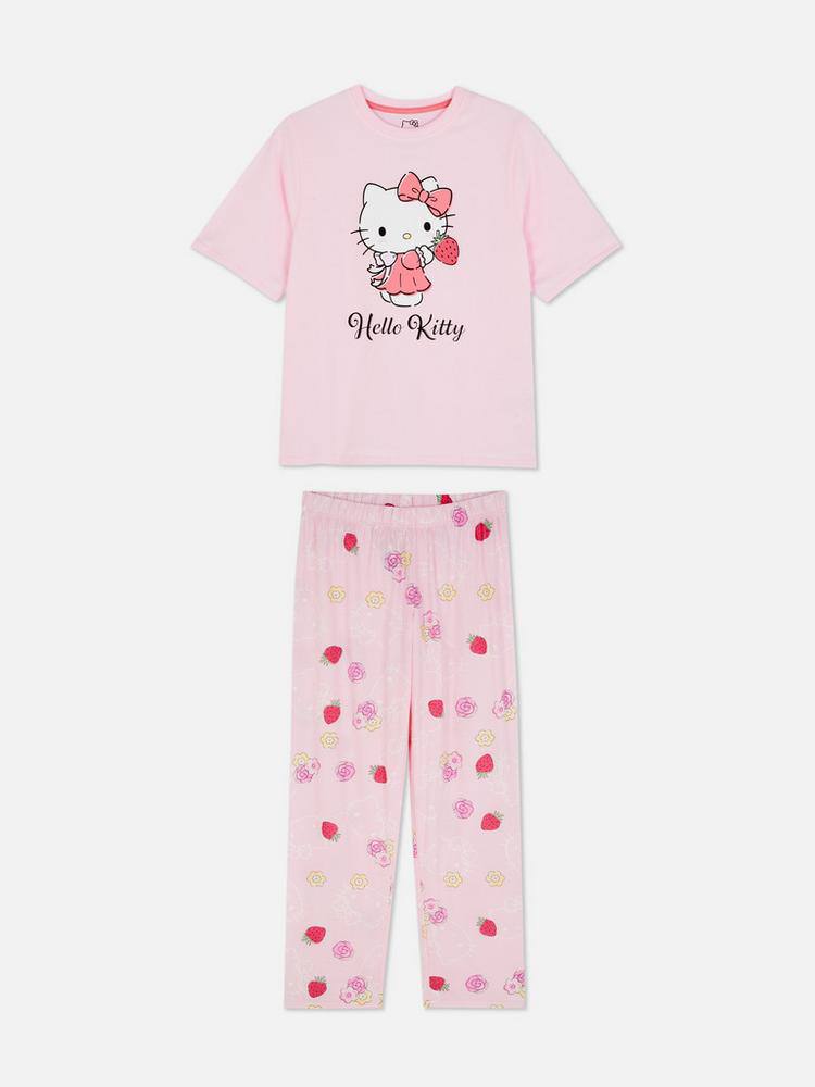 Піжама жіноча "Hello Kitty" Primark (штани/футболка) котон рожева