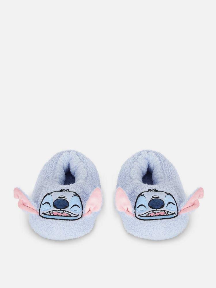 Тапочки-3D жіночі "Стітч/ Stitch" Primark тедді блакитні