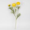 Штучна гілка ранункулюс 3 бутони 50 см жовтий