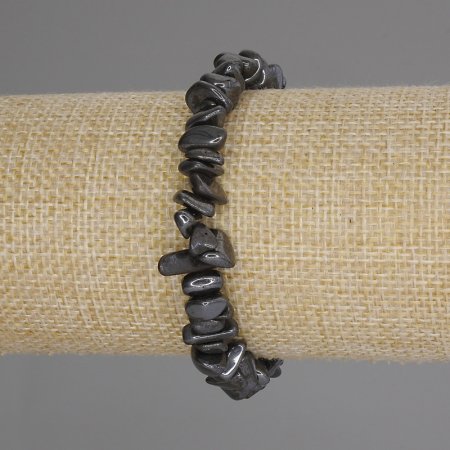 429b6b57-c7d0-404b-b78a-110bf15e861a.jpg Браслет натур. Гематит чорний крихта 8-11 мм стрейч