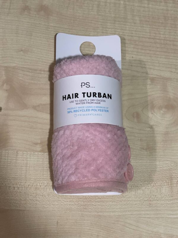 Тюрбан для сушки волосся Primark “Turban wrap towel” флісовий рожевий