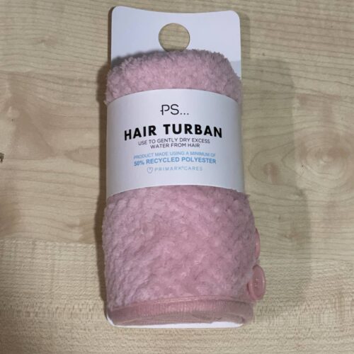 Тюрбан для сушки волосся Primark “Turban wrap towel” флісовий рожевий