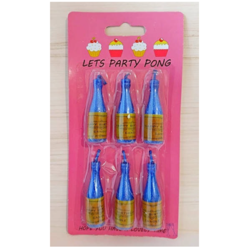 Свічки для торта "Пляшечки" синій