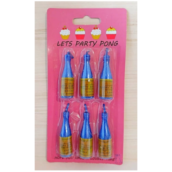 Свічки для торта "Пляшечки" синій