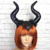 Обруч карнавальний на Хелловін "Роги Малефісенти" чорні