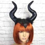 Обруч карнавальний на Хелловін "Роги Малефісенти" чорні