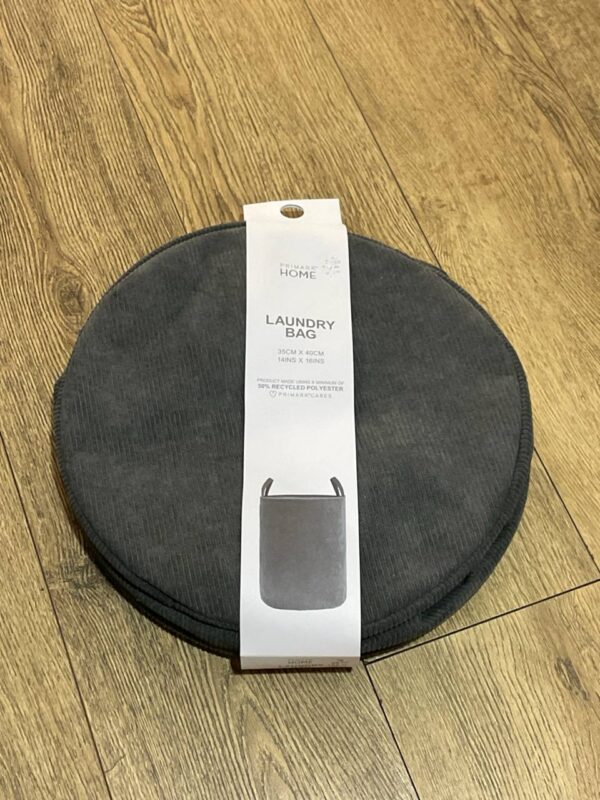 Корзина для білизни Laundry Bag Primark вельветова темно-сіра