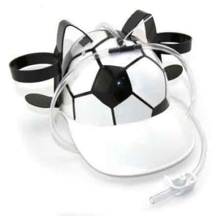 Шолом для пива "Футбол" чорно-біла