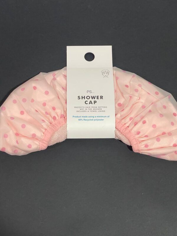 Шапочка для душу Primark "Горошок" з мікрофіброю рожева 1 шт