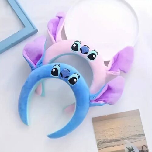 Обруч для волосся плюшевий "Stitch/ Стітч" мікс кольорів