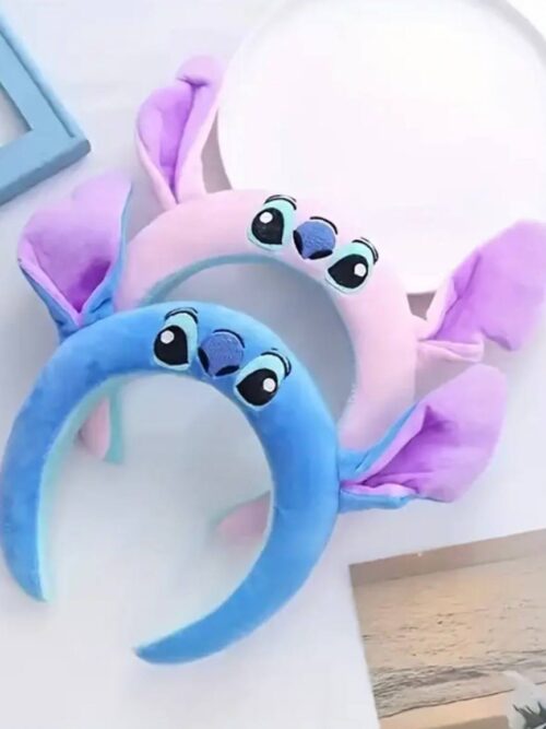 Обруч для волосся плюшевий "Stitch/ Стітч" мікс кольорів