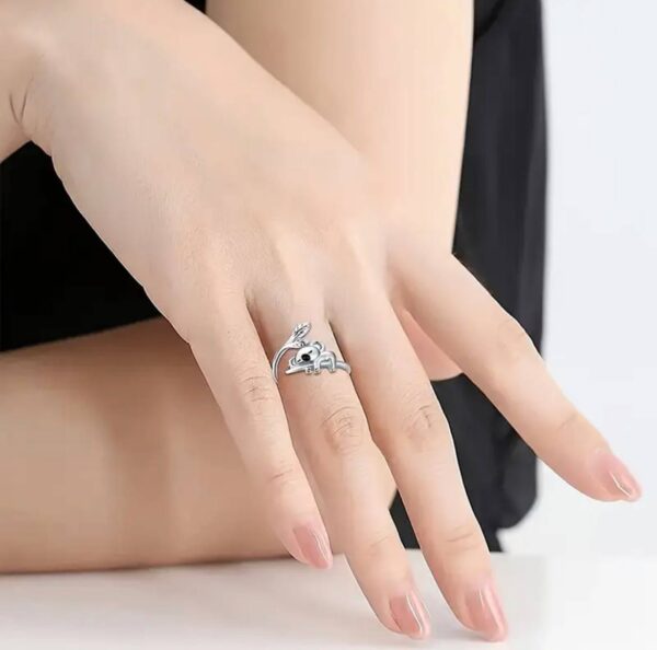 Каблучка жіноча "Коала" срібна (2761)