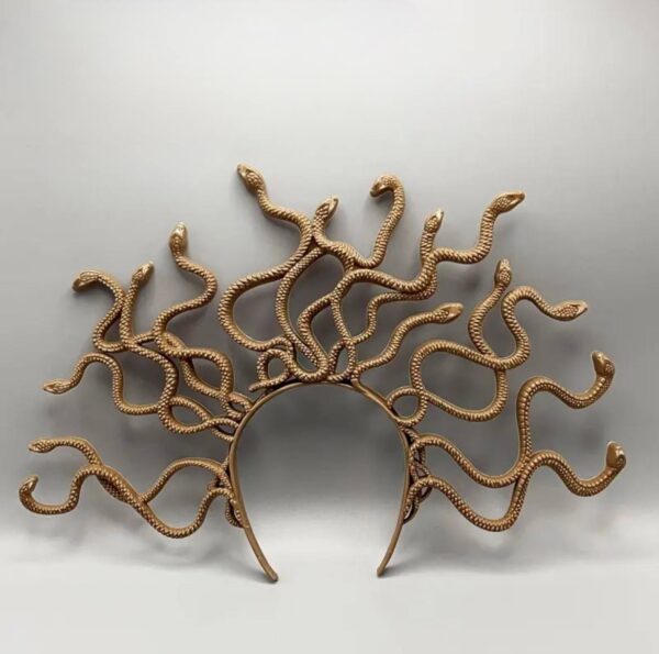 Обруч на Хелловін "Зміїне царство" чорний/ беж