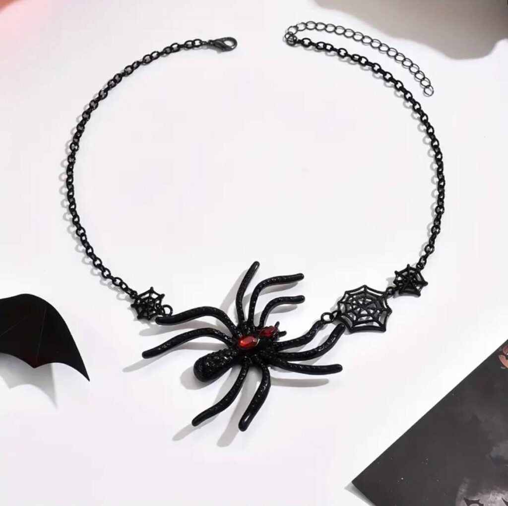 Намисто/ Чокер на Хелловін "Павук" чорний з червоним