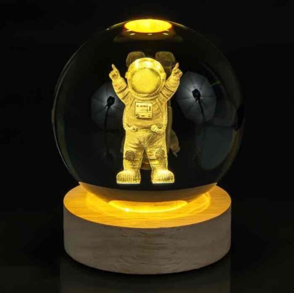 Нічник скляна куля "Астронавт" 8 см