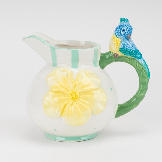 Ваза керамічна "Спів блакитного папуги" 21 см