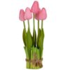Штучний букет тюльпанів 5 бутонів/ 25,5 см "Рапсодія" (латекс) рожевий